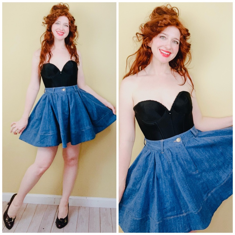 Fleur Du Mal Denim Skirt Size 8